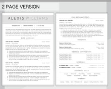 Load image into Gallery viewer, Professional Resume Template Word. CV Template Professional, CV Design, Executive Resume Template, Clean Curriculum Vitae, Minimalist, Free | Style 19