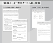 Load image into Gallery viewer, Professional Resume Template Word. CV Template Professional, CV Design, Executive Resume Template, Clean Curriculum Vitae, Minimalist, Free | Style 19