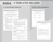 Load image into Gallery viewer, Professional Resume Template Word. CV Template Professional, CV Design, Executive Resume Template, Clean Curriculum Vitae, Minimalist, Free | Style 22