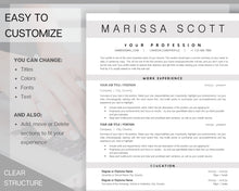 Load image into Gallery viewer, Professional Resume Template Word. CV Template Professional, CV Design, Executive Resume Template, Clean Curriculum Vitae, Minimalist, Free | Style 22