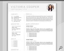 Load image into Gallery viewer, Professional Resume Template Word. CV Template Professional, Modern Executive Resume Template, Clean, Minimalist Resume, Free Docs Bundle | Style 11