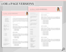 Load image into Gallery viewer, Professional Resume Template Word. CV Template Professional, Modern Executive Resume Template, Clean, Minimalist Resume, Free Docs Bundle | Style 2