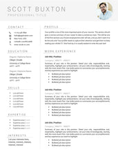 Load image into Gallery viewer, Professional Resume Template Word. CV Template Professional, Modern Executive Resume Template, Clean, Minimalist Resume, Free Docs Bundle | Style 8