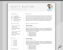 Load image into Gallery viewer, Professional Resume Template Word. CV Template Professional, Modern Executive Resume Template, Clean, Minimalist Resume, Free Docs Bundle | Style 8