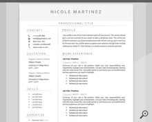 Load image into Gallery viewer, Professional Resume Template Word. CV Template Professional, Modern Executive Resume Template, Clean, Minimalist Resume, Free Docs Bundle