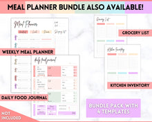 Load image into Gallery viewer, Rainbow Grocery List, Master Grocery List Printable, Weekly Shopping List, Meal Planner Checklist, Grocery PDF, Kitchen Organization Template | Pastel Rainbow