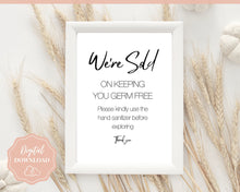 Load image into Gallery viewer, Real Estate Open House COVID SIGN. We're Sold Sign, Wear a mask, Social Distancing, Corona Virus Signs, Realtor Sign, Face Mask Sign, Signage