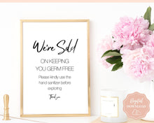 Load image into Gallery viewer, Real Estate Open House COVID SIGN. We're Sold Sign, Wear a mask, Social Distancing, Corona Virus Signs, Realtor Sign, Face Mask Sign, Signage