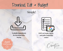 Load image into Gallery viewer, SIMPLE Budget Planner, Google Sheets Budget Spreadsheet, Monthly Budget Template, Automated Paycheck Financial Planner, Expenses Savings | Orange