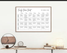 Load image into Gallery viewer, SIMPLE Family Chore Chart, Editable Family Planner Printable, Weekly Family Schedule, Family Calendar, Command Center, Household Kid Adult - Mono