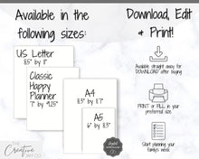 Load image into Gallery viewer, SIMPLE Family Chore Chart, Editable Family Planner Printable, Weekly Family Schedule, Family Calendar, Command Center, Household Kid Adult - Mono