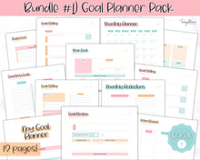 Load image into Gallery viewer, SKY Ultimate PLANNER BUNDLE! Printable Goal Planner, Finances & Budget Planner, Fitness Planner, Self Care Journal, Life, Health | Colorful Sky