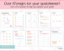 Load image into Gallery viewer, SKY Ultimate PLANNER BUNDLE! Printable Goal Planner, Finances & Budget Planner, Fitness Planner, Self Care Journal, Life, Health | Colorful Sky