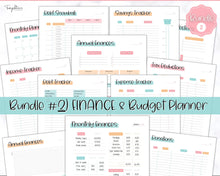 Load image into Gallery viewer, SKY Ultimate PLANNER BUNDLE! Printable Goal Planner, Finances & Budget Planner, Fitness Planner, Self Care Journal, Life, Health | Colorful Sky