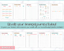 Load image into Gallery viewer, SKY Ultimate PLANNER BUNDLE! Printable Goal Planner, Finances & Budget Planner, Fitness Planner, Self Care Journal, Life, Health | Colorful Sky