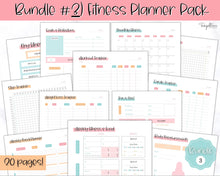 Load image into Gallery viewer, SKY Ultimate PLANNER BUNDLE! Printable Goal Planner, Finances & Budget Planner, Fitness Planner, Self Care Journal, Life, Health | Colorful Sky