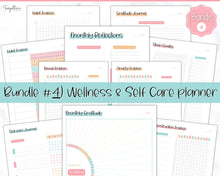 Load image into Gallery viewer, SKY Ultimate PLANNER BUNDLE! Printable Goal Planner, Finances & Budget Planner, Fitness Planner, Self Care Journal, Life, Health | Colorful Sky
