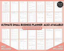 Load image into Gallery viewer, SOCIAL MEDIA Planner for Small Business, Content Planner Printable, Instagram, YouTube, TikTok, Facebook, Side Hustle, Marketing Calendar | Mono
