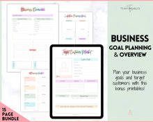 Load image into Gallery viewer, SOCIAL MEDIA Planner for Small Business, Content Planner Printable, Instagram, YouTube, TikTok, Facebook, Side Hustle, Marketing Calendar | Rainbow
