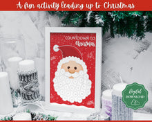 Load image into Gallery viewer, Santa Christmas Countdown! Countdown to Christmas Printable, Cotton Ball Beard, Kids Santa Claus Advent Calendar, Xmas Sign, Activity Poster