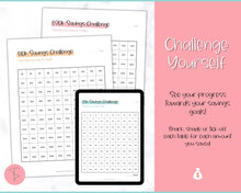 Load image into Gallery viewer, Savings Challenge BUNDLE, 5k, 10k & 20k Saving Tracker Printables, 5000, 10000, 20000, 100 Day, Cash Envelopes, Save Money, Budget, Finance | Colorful Sky