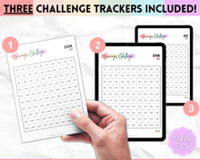 Load image into Gallery viewer, Savings Challenge BUNDLE, 5k, 10k & 20k Saving Tracker Printables, 5000, 10000, 20000, 100 Day, Cash Envelopes, Save Money, Budget, Finance | Pastel Rainbow