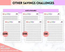 Load image into Gallery viewer, Savings Challenge BUNDLE, 5k, 10k & 20k Saving Tracker Printables, 5000, 10000, 20000, 100 Day, Cash Envelopes, Save Money, Budget, Finance | Pastel Rainbow