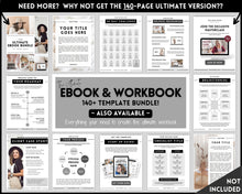 Load image into Gallery viewer, 30+ eBook Essentials Template Canva | Workbook, Worksheets & Lead Magnet for Coaches & Bloggers | Brit Mono