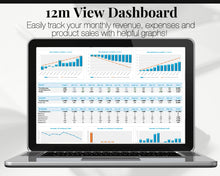Load image into Gallery viewer, Small BUSINESS Tracker. Editable Spreadsheet for your Business, Automated Profit Loss, Income Expense, Product, Inventory, Etsy, Amazon eBay | Microsoft Excel
