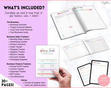 Load image into Gallery viewer, Small Business TRACKER BUNDLE, Order, Inventory, Income, Expenses, Profit, Sales, Etsy Shop, Reseller, Owner, Side Hustle Printable Planner | Rainbow