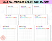Load image into Gallery viewer, Small Business TRACKER BUNDLE, Order, Inventory, Income, Expenses, Profit, Sales, Etsy Shop, Reseller, Owner, Side Hustle Printable Planner | Rainbow