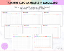 Load image into Gallery viewer, Small Business TRACKER BUNDLE, Order, Inventory, Income, Expenses, Profit, Sales, Etsy Shop, Reseller, Owner, Side Hustle Printable Planner | Rainbow