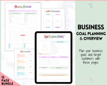 Load image into Gallery viewer, Small Business TRACKER BUNDLE, Order, Inventory, Income, Expenses, Profit, Sales, Etsy Shop, Reseller, Owner, Side Hustle Printable Planner | Rainbow