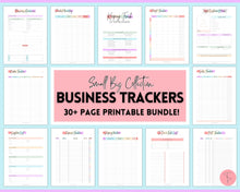 Load image into Gallery viewer, Small Business TRACKER BUNDLE, Order, Inventory, Income, Expenses, Profit, Sales, Etsy Shop, Reseller, Owner, Side Hustle Printable Planner | Rainbow