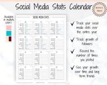 Load image into Gallery viewer, Social Media Planner Printable. Tracker for Instagram, YouTube, Facebook, Pinterest, Blog. Content, Business & Marketing Planner, To Do List | Pink