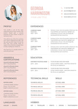 Load image into Gallery viewer, Sorority Recruitment Template, Sorority Resume Template Kit, Professional Resume Template Packet, Executive Curriculum Vitae Template Bundle | Style 11