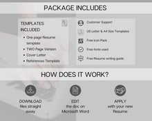 Load image into Gallery viewer, Sorority Recruitment Template, Sorority Resume Template Kit, Professional Resume Template Packet, Executive Curriculum Vitae Template Bundle | Style 3