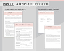 Load image into Gallery viewer, Sorority Recruitment Template, Sorority Resume Template Kit, Professional Resume Template Packet, Executive Curriculum Vitae Template Bundle | Style 5