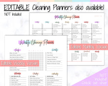 Load image into Gallery viewer, Spring Cleaning Checklist, Cleaning Schedule, Printable Cleaning Planner, Editable House Cleaning List, Deep Clean Home Routine Housekeeping | Colorful