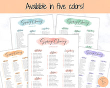 Load image into Gallery viewer, Spring Cleaning Checklist, Cleaning Schedule, Printable Cleaning Planner, Editable House Cleaning List, Deep Clean Home Routine Housekeeping | Orange