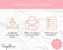 Load image into Gallery viewer, Subscription Tracker Printable, Expense Tracker, Budget Planner, Monthly Membership Log, Annual Bill Organizer, Finance, Planner Binder | Colorful Sky