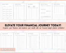 Load image into Gallery viewer, Ultimate PLANNER BUNDLE! Printable Goal Planner, Finances & Budget Planner, Fitness Planner, Self Care Journal, Life, Health | Pink