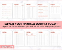 Load image into Gallery viewer, Ultimate PLANNER BUNDLE! Printable Goal Planner, Finances & Budget Planner, Fitness Planner, Self Care Journal, Life, Health | Pink Watercolor