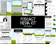 Load image into Gallery viewer, Ultimate PODCAST Launch Kit! BUNDLE - Podcast Planner, Instagram Template, Social Media Facebook Media, Content Strategy, Cover Art, Logo | Mono