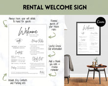 Load image into Gallery viewer, Ultimate VRBO Template BUNDLE! Editable Vacation Rental Sign, Welcome Book Template, Airbnb Cleaning checklist, Business Tracker Spreadsheet | Green