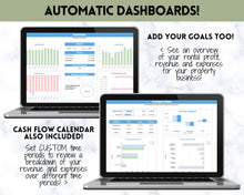 Load image into Gallery viewer, Ultimate VRBO Template BUNDLE! Editable Vacation Rental Sign, Welcome Book Template, Airbnb Cleaning checklist, Business Tracker Spreadsheet | Green