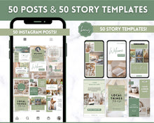 Load image into Gallery viewer, VRBO Template for Instagram! Editable Social Media Posts, Canva, Airbnb, Super host signs, Signage, Air bnb Vacation Rental, Welcome Book | Lovelo Green