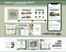 Load image into Gallery viewer, VRBO Template for Instagram! Editable Social Media Posts, Canva, Airbnb, Super host signs, Signage, Air bnb Vacation Rental, Welcome Book | Lovelo Green