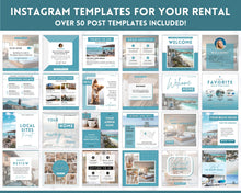 Load image into Gallery viewer, VRBO Template for Instagram! Editable Social Media Posts, Canva, Airbnb, Super host signs, Signage, Air bnb Vacation Rental, Welcome Book | Lovelo Teal