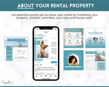 Load image into Gallery viewer, VRBO Template for Instagram! Editable Social Media Posts, Canva, Airbnb, Super host signs, Signage, Air bnb Vacation Rental, Welcome Book | Lovelo Teal